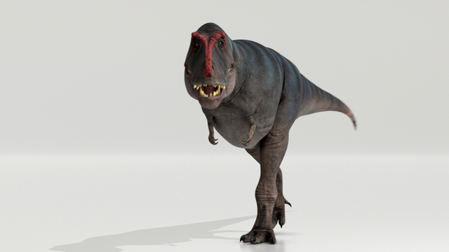 Ilustrasi T-Rex berjalan. Foto: Pasha van Bijlert via Twitter