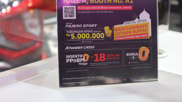 Promo menarik dari Booth Mitsubishi Motor di IIMS Hybrid 2021