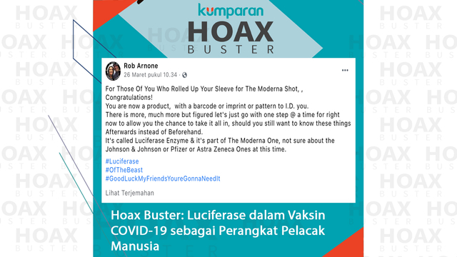 Hoaxbuster: Soal Kandungan Luciferase dalam Vaksin COVID-19 Sebagai Alat Pelacak (671471)