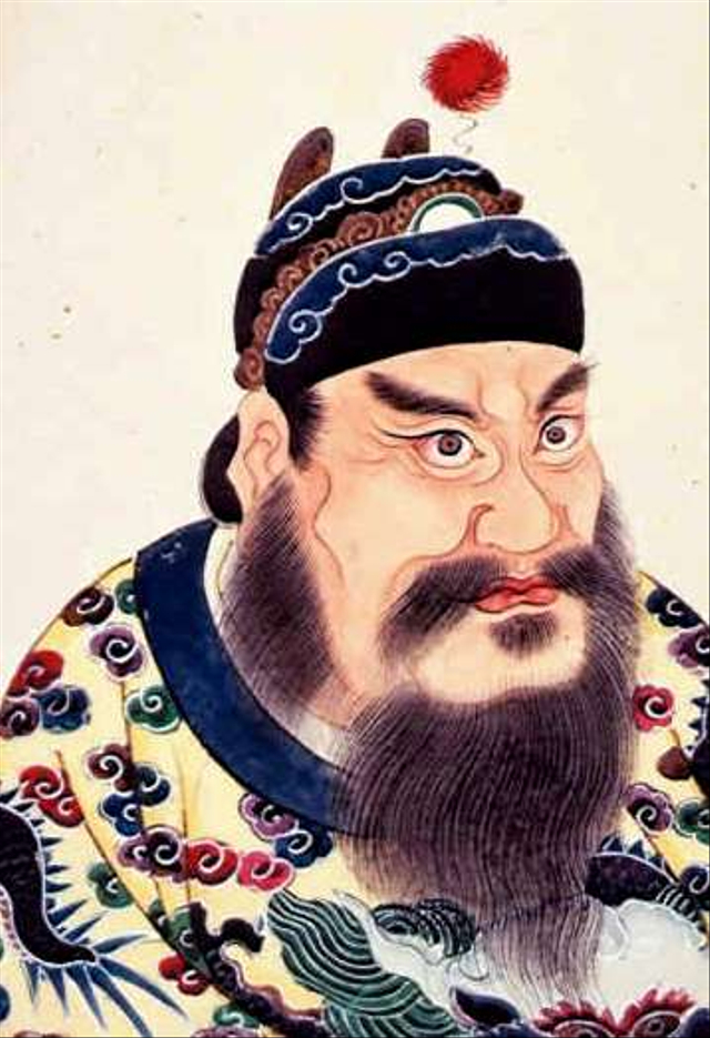 Lukisan potret Qin Shi Huang, kaisar pertama Dinasti Qin, dari album potret kaisar Tiongkok abad ke-18. Kredit foto: www.ibiblio.org