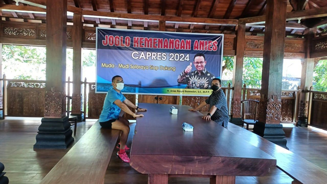 Anies Baswedan dan Billy Haryanto di Posko Pemenangan, Sragen. Foto: Dok. Istimewa