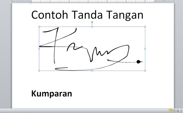 Ilustrasi pembuatan tanda tangan di word. Foto: Umar Tusin/Kumparan