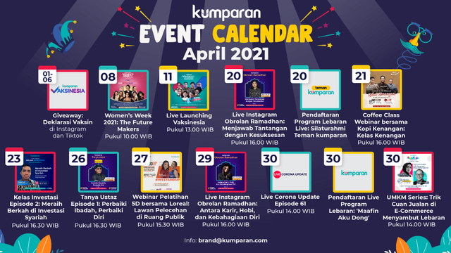 Updated kumparan Event Calendar April 2021. Foto: kumparan