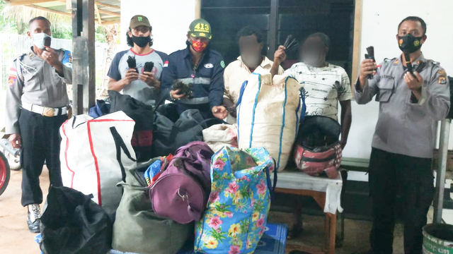 Penangkapan penyelundupan vanili di perbatasan Papua dan Papua Nugini. (Dok Polda Papua) 
