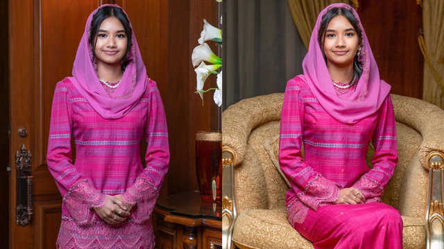 Yang Mulia Tengku Puteri Daulath Raja Tengku Fatimatuz Zahra binti Al-Wathiqu Billah Sultan Mizan Zainal Abidin.  Foto: Instagram @terengganu_royalfamily