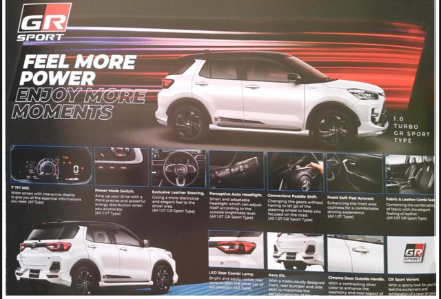 Bocoran Brosur Toyota Raize GR, Ada Fitur Safety Sense, Ini Lengkapnya (363414)