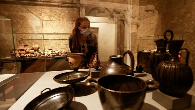 Suasana di situs arkeologi Pompeii Italia. Foto: Reuters/Ciro De Luca