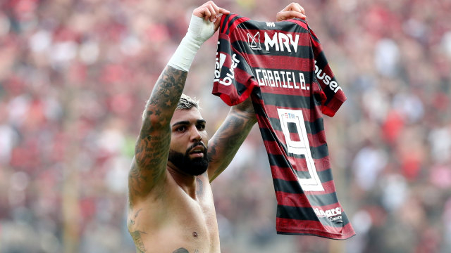 Pahlawan Flamengo di Copa Libertadores 2019, Gabriel Barbosa alias Gabigol. Foto: Reuters/Pilar Olivares
