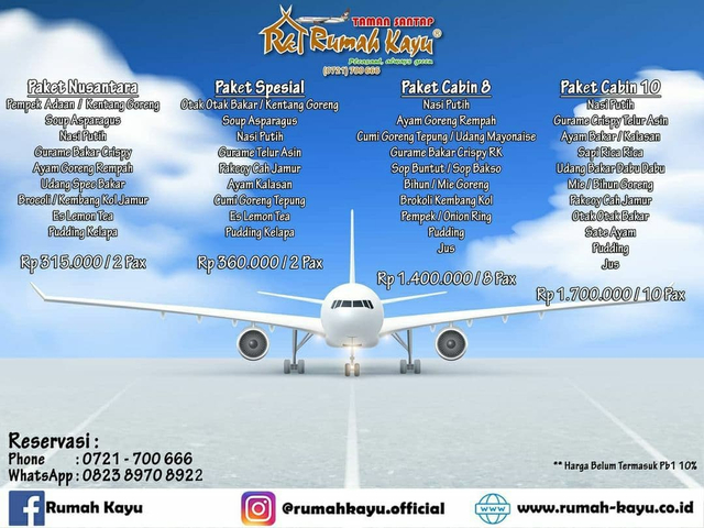 Pertama di Lampung, Rumah Kayu Hadirkan Pengalaman Makan di Dalam Pesawat (650392)