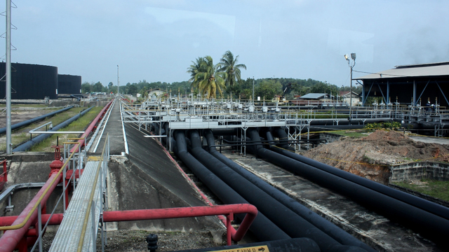 Pipa minyak di Blok Rokan, Riau. Foto: SKK Migas
