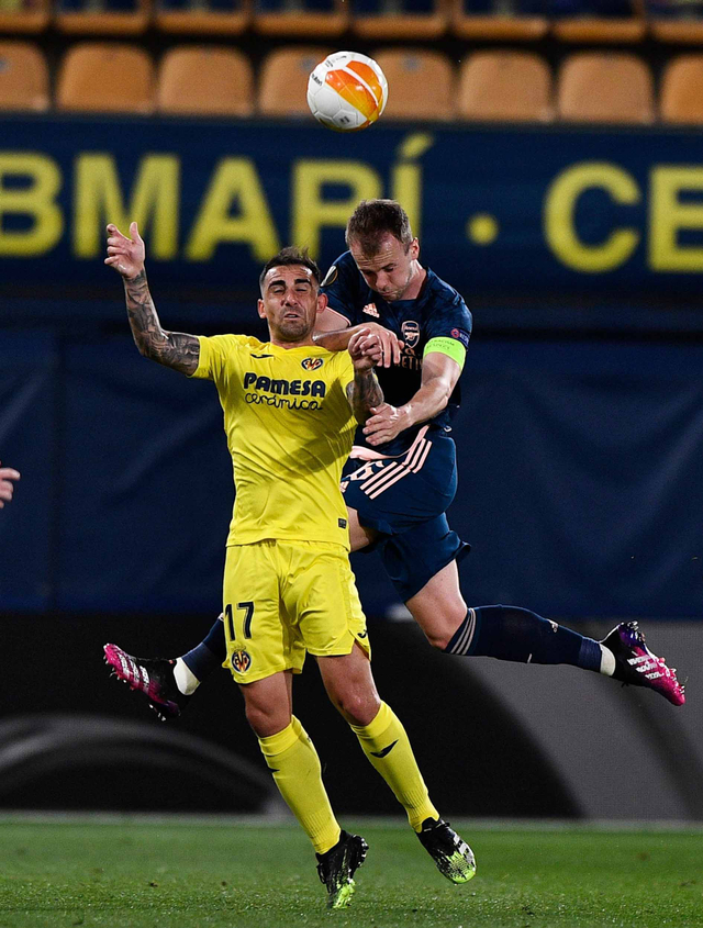 Pertandingan Liga Europa Leg Pertama Semi Final antara Villarreal melawan Arsenal di Estadio de la Ceramica, Villarreal, Spanyol (29/4/2021). Foto: Pablo Morano/REUTERS