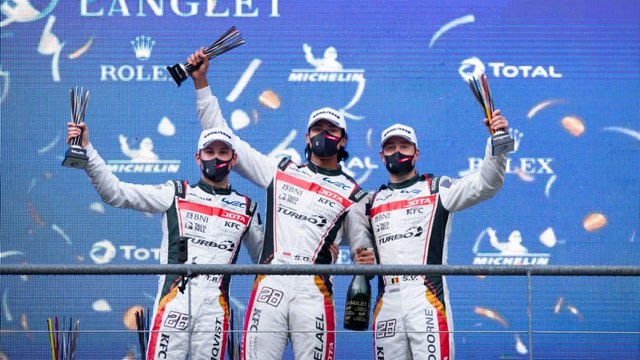 Sean Gelael dan Jota Spport juara 3 WEC 2021 seri pertama. Foto: Jota Sport