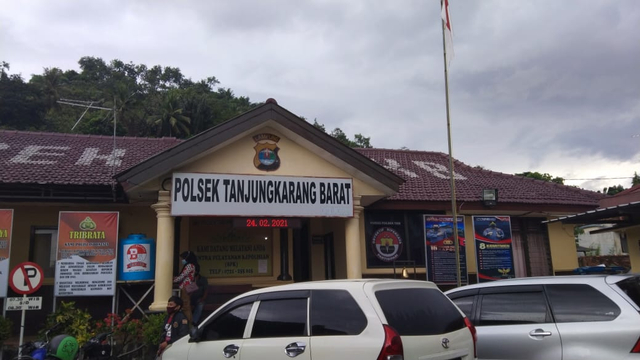Mapolsek Tanjung Karang Barat. | Foto : Bella Sardio/ Lampung Geh