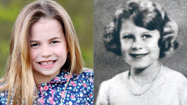 Putri Charlotte (kiri) dan Ratu Elizabeth II saat masih kecil (kanan) Foto: Instagram @theroyalfamily