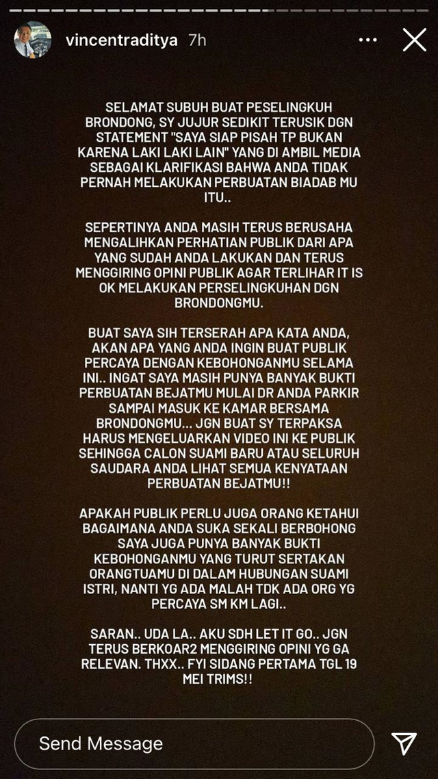 Captain Vincent Terusik dengan Pernyataan Istri: Saya Punya Bukti Kebohonganmu (178806)