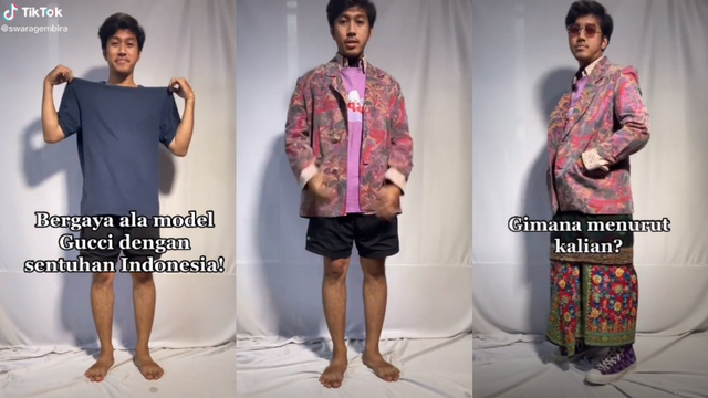 Viral Pria Tirukan Model Gucci Pakai Kain Tradisional Indonesia (45048)