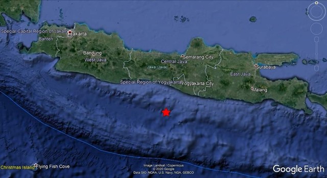 Gempa di Jawa Tengah dan Yogyakarta. Foto: BMKG