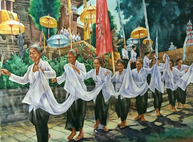 Karya Kaler Sutama berjudul "Tari Rejang Sutri" - IST