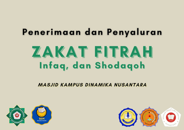 Foto adalah banner milik panitia zakat fitrah