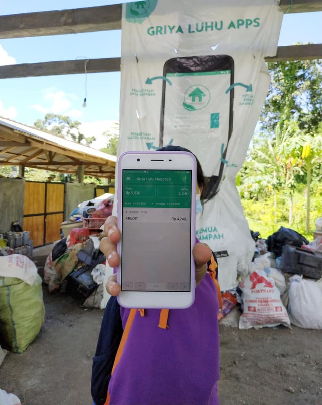 Aplikasi bank sampah inovasi dari Griya Luhu, Gianyar - IST
