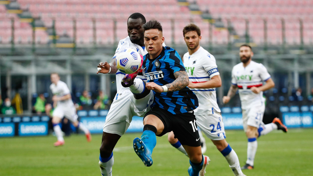 Pertandingan Serie A antara Inter Milan v Sampdoria di San Siro, Milan, Italia (8/5). Foto: Alessandro Garofalo/REUTERS