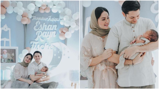 Momen akikah anak Tengku Dewi Putri dan Andrew Andika. foto: Instagram/@tengkudewiputri_tdp