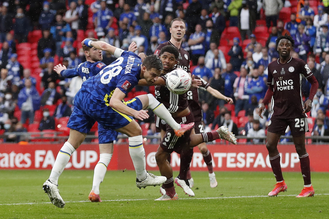 Suasana pertandingan Chelsea vs Leicester City. Foto: REUTERS / Matthew Childs