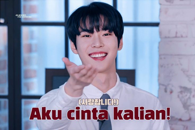 NCT Doyoung (NCT Daily 'Belajar Bahasa Indonesia') cc ; twitter @cloudy96 