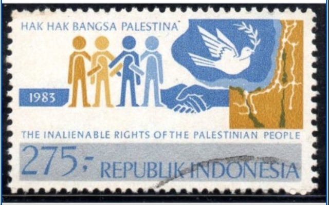 Prangko Hak Hak Bangsa Palestina terbitan 1983. Foto: Tokopedia
