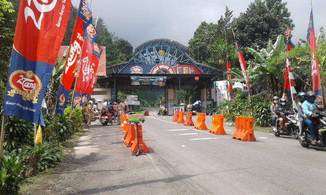 Objek Wisata Guci Kabupaten Tegal kembali dibuka, Senin (17/5/2021). (Foto: Bentar)