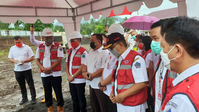 Pelaksanaan Groundbreaking pembangunan Gedung SMA Negeri 1 Kalawat di Kabupaten Minut