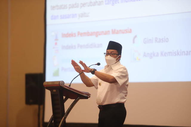 Wali Kota Malang, Sutiaji, di raker Forum Lintas Perangkat Daerah Perubahan Renstra. dok Kominfo