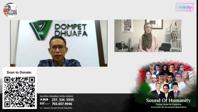Nasyith Majidi selaku Ketua Yayasan Dompet Dhuafa, mengajak masyarakat Indonesia dengan berbagai upaya untuk dapat membantu masyarakat Palestina atas konflik yang terjadi. (Rabu, 19/05/2021). Sumber Dompet Dhuafa/Boim