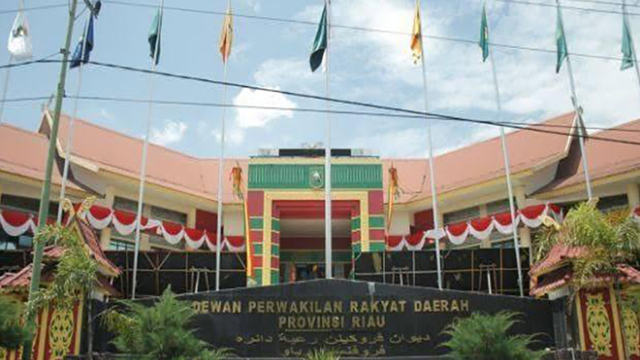 GEDUNG DPRD Provinsi Riau di Jalan Sudirman, Pekanbaru. 