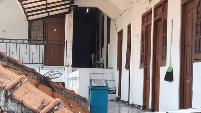 Kos di kawasan Jebres, Kota Solo yang menjadi tempat penemuan jenazah mahasiwi asal Bogor, Palupi