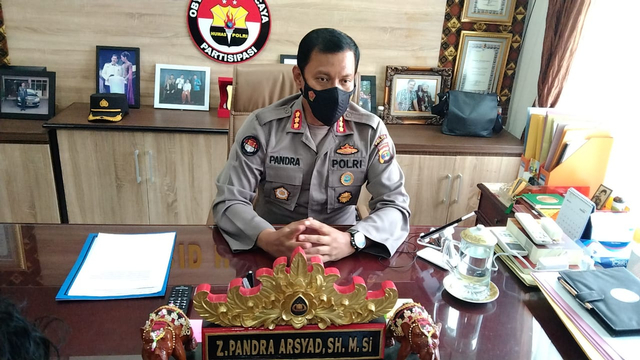 Kabid Humas Polda Lampung Kombes Pol Zahwani Pandra Arsyad di Mapolda Lampung. | Foto : Bella Sardio/ Lampung Geh