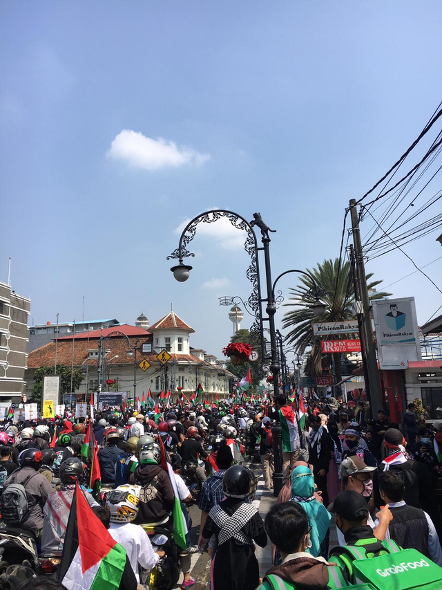 Aksi Bela Palestina di Bandung Jawa Barat, Sabtu (22/05/2021). Foto: Dokumentasi Pribadi