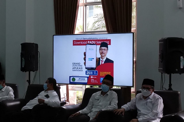 Foto Launching sistem PADU oleh Rektor UIN Malang Prof. Dr. Abdul Haris, M.Ag. Foto: Feni.