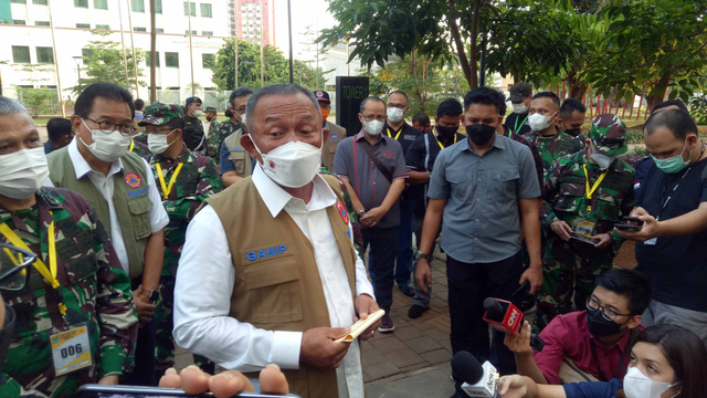 Kepala BNPB Letjen TNI Ganip Warsito di Wisma Atlet Kemayoran, Jakarta Pusat. Foto: Aprilandika Pratama/kumparan