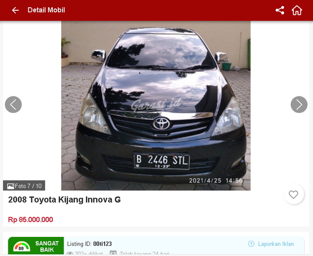 Ada Toyota Innova Bekas Rp 70 Jutaan, Tertarik? (1658)
