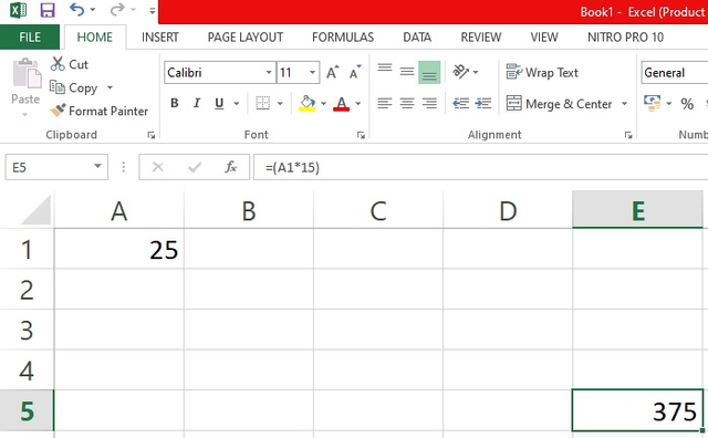 Rumus perkalian Excel dengan angka (Foto: Robertus Krisnanda).
