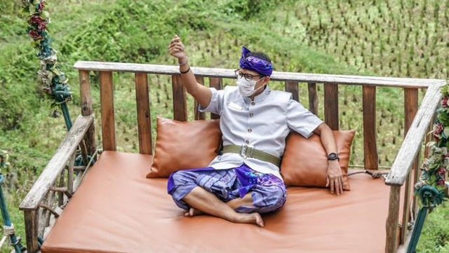 Menparekraf, Sandiaga Uno melakukan kunjungan kerja ke Bali. Foto: Kemenparekraf RI
