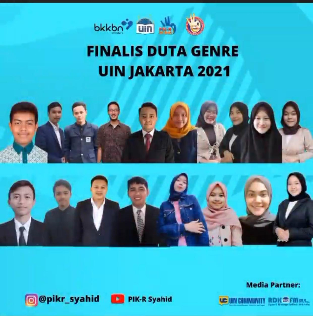 Finalis duta GenRe UIN Jakarta 2021. Foto : Instagram (@pikr_syahid)