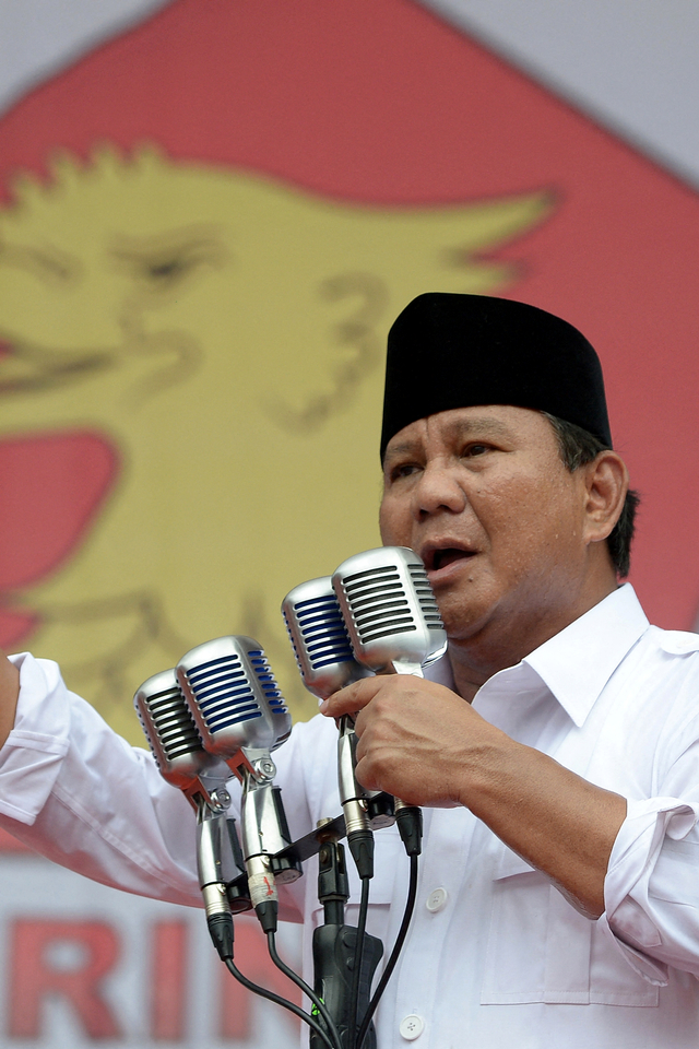 Prabowo Subianto. Foto: Adek Berry/AFP