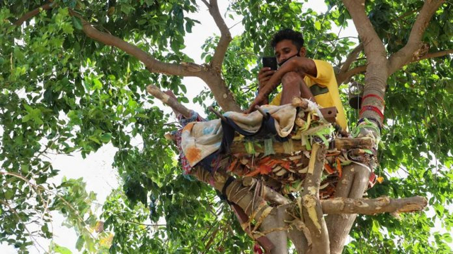 Shiva di atas pohon. (Foto: Manisha Mondal/ThePrint)