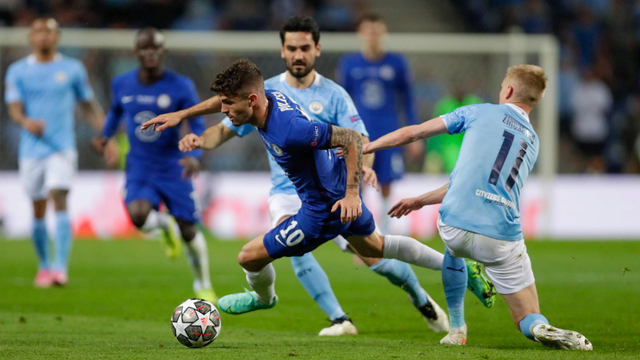 Final Liga Champions antara Manchester City melawan Chelsea di Estadio do Dragao, Porto, Portugal - 29 Mei 2021. Foto: Pool via REUTERS