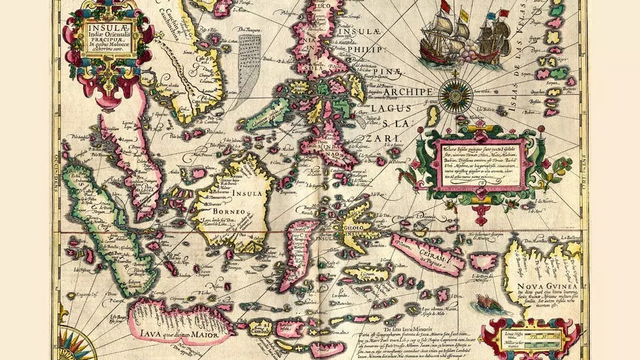 Peta Navigasi dan Jalur Rempah: Jodocus Hondius, 1610.