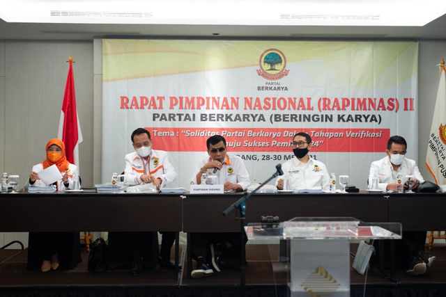 Rapat Pimpinan Nasional II Partai Berkarya dilaksanakan di Cikarang, Jawa Barat. Foto: Partai Berkarya