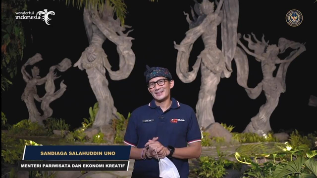 Sandiaga Uno dalam peluncuran Lomba Sastra Bali