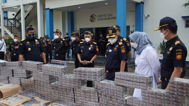 Bea Cukai Banten sita rokok ilegal senilai Rp 2,6 miliar. Foto: Dok. Bea Cukai Kanwil Banten